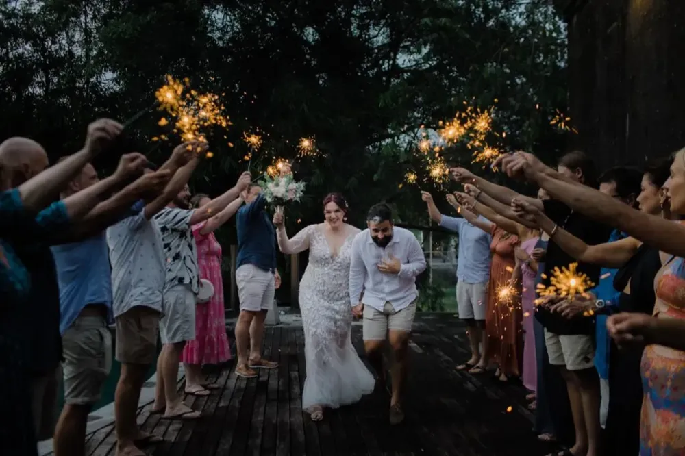 grand entrance with sparkles