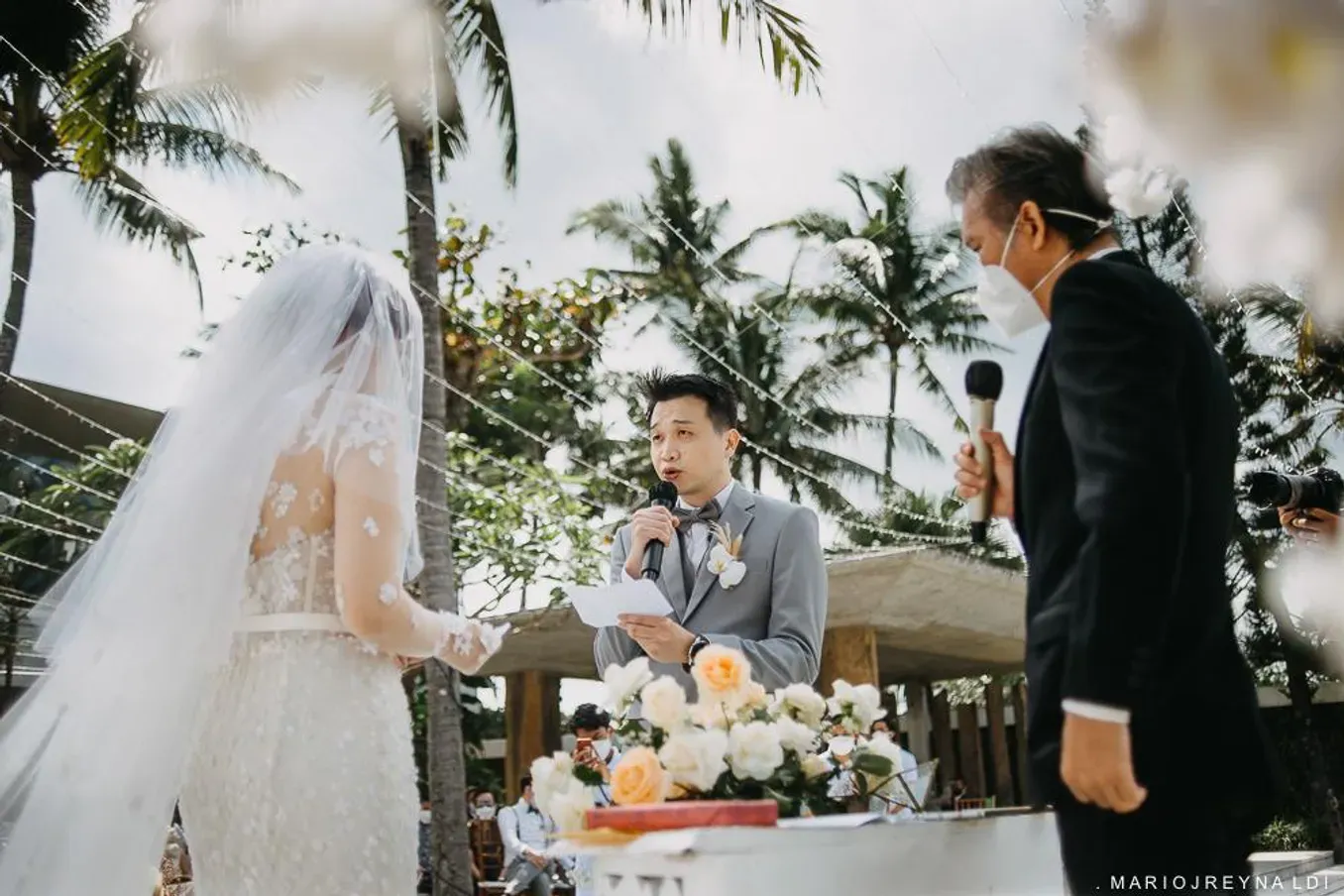 wedding ceremony with a priest